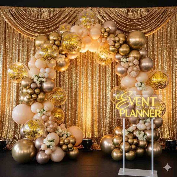 Elegant Golden Sequin Decor - Image 5