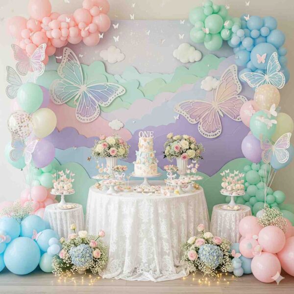 A pastel butterfly fantasy decor idea for your baby girls first birthday! - Image 9