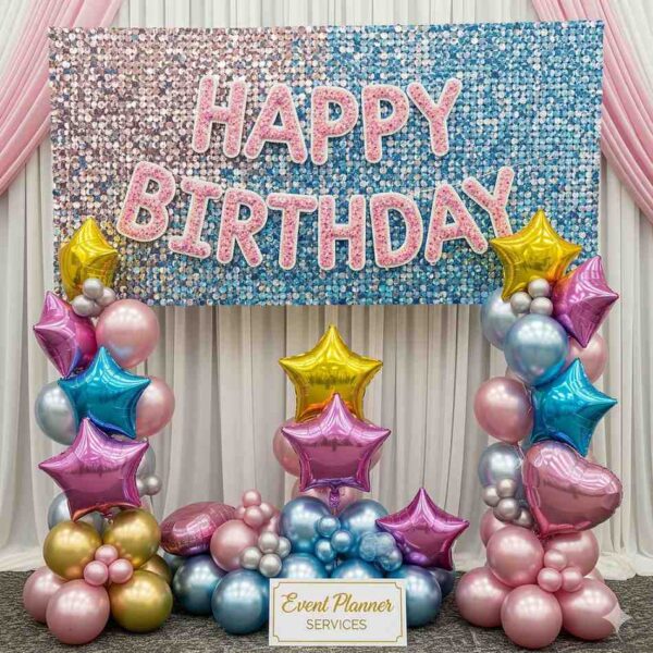 Happy Birthday Themed Sequin Decor - Image 3