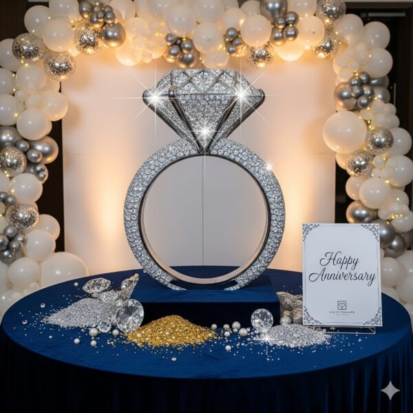 Glittering Anniversary Ring Decor - Image 8