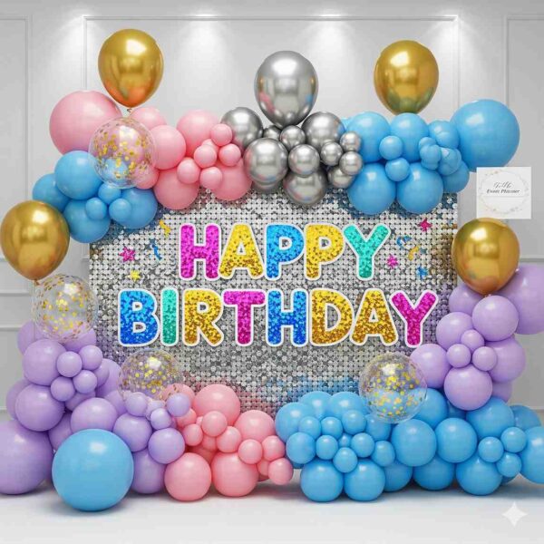 Happy Birthday Themed Sequin Decor - Image 5