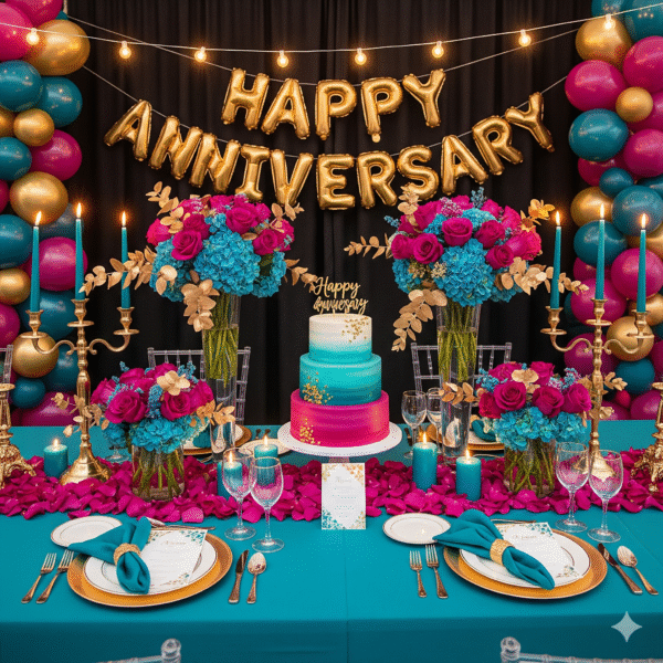 Colorful Themed Anniversary Decor - Image 11