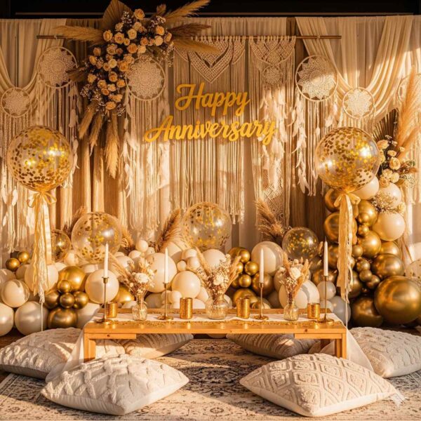 Golden Boho Theme Anniversary Theme Decor - Image 8