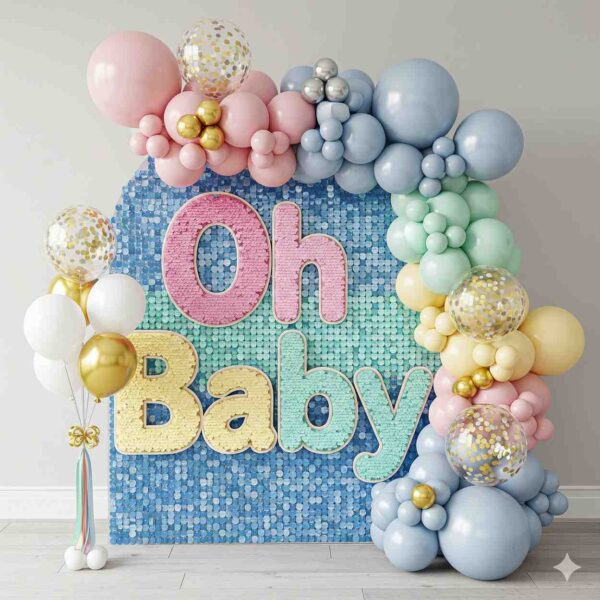 Oh Baby Pastel Themed Sequin Decor - Image 4