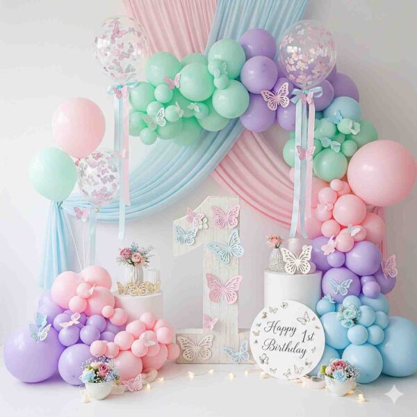 A pastel butterfly fantasy decor idea for your baby girls first birthday! - Image 8