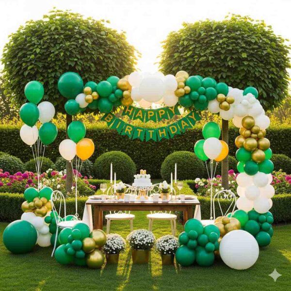 Green Garden Birthday Celebration Decor - Image 10
