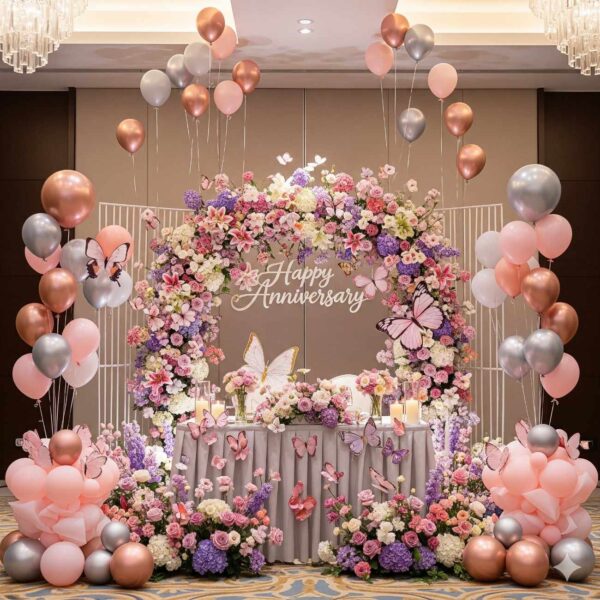Butterflies and Flowers Anniversary Decoration - Image 10