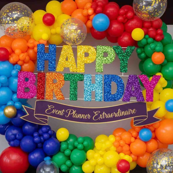 Happy Birthday Colourful Sequin Decoration - Image 7