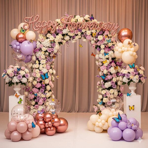 Butterflies and Flowers Anniversary Decoration - Image 11