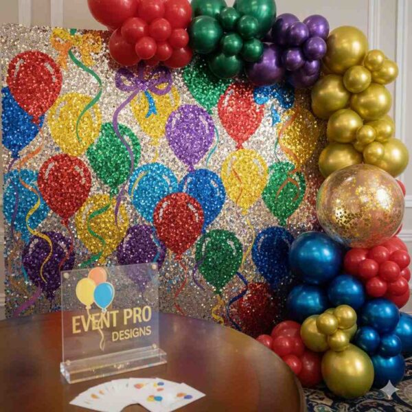 Colourful Balloons Themed Sequin Decor - Image 4