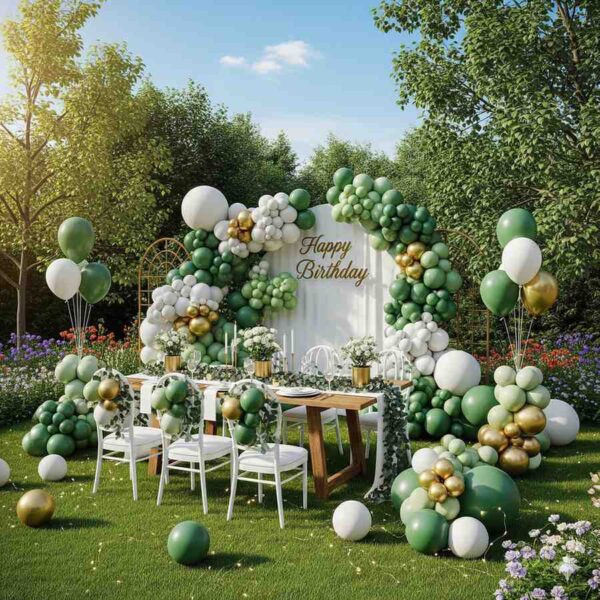 Green Garden Birthday Celebration Decor - Image 11