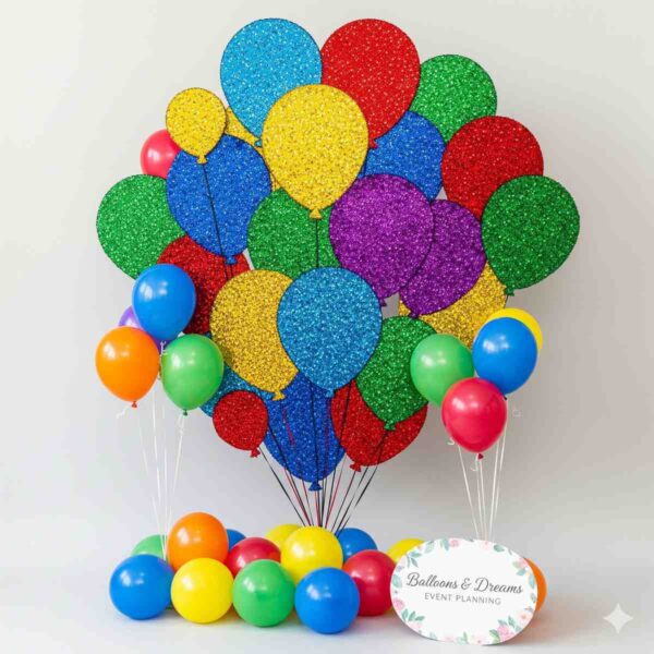 Colourful Balloons Themed Sequin Decor - Image 5