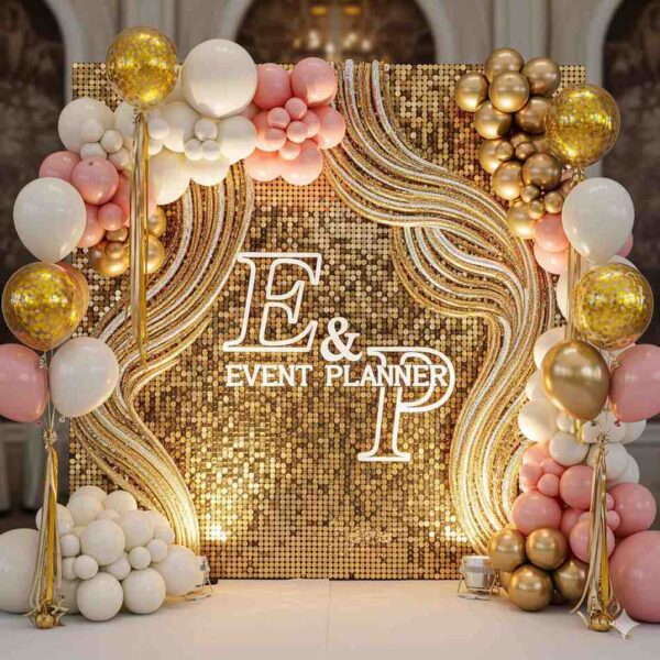 Elegant Golden Sequin Decor - Image 7