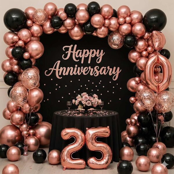 Rose Gold And Black Anniversary Surprise - Image 12