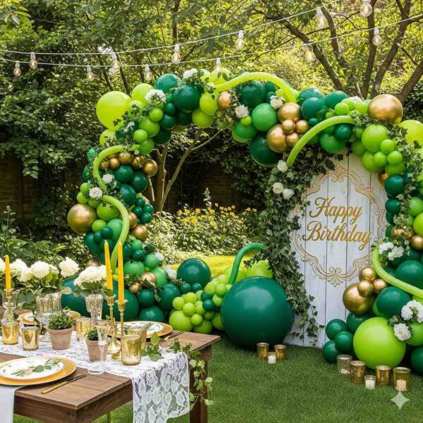 Green Garden Birthday Celebration Decor - Image 12