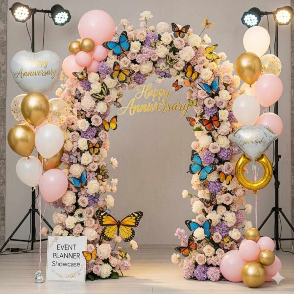 Butterflies and Flowers Anniversary Decoration - Image 13