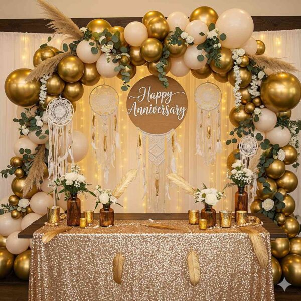 Golden Boho Theme Anniversary Theme Decor - Image 10