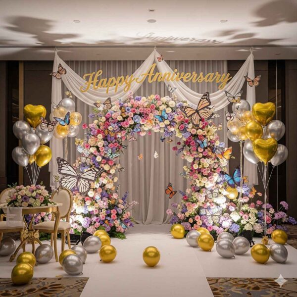 Butterflies and Flowers Anniversary Decoration - Image 15