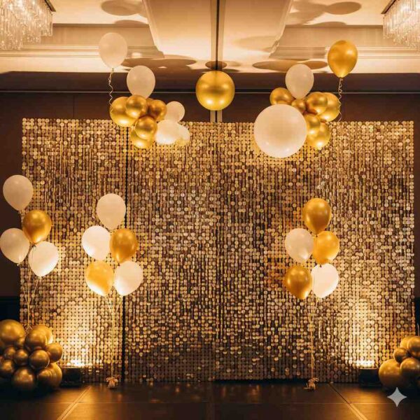 Elegant Golden Sequin Decor - Image 9