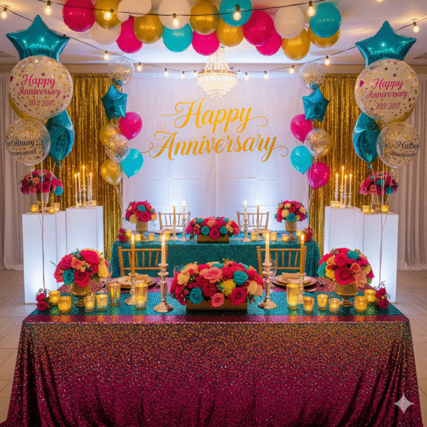 Colorful Themed Anniversary Decor - Image 13