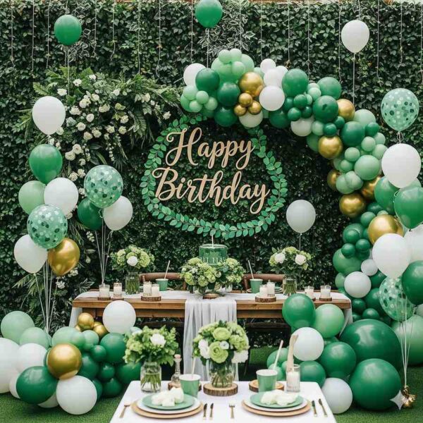 Green Garden Birthday Celebration Decor - Image 13