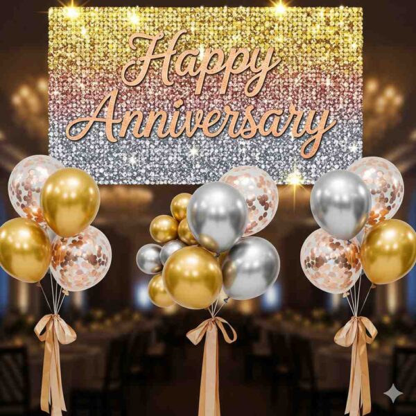 Happy Anniversary Themed Sequin Decor - Image 10