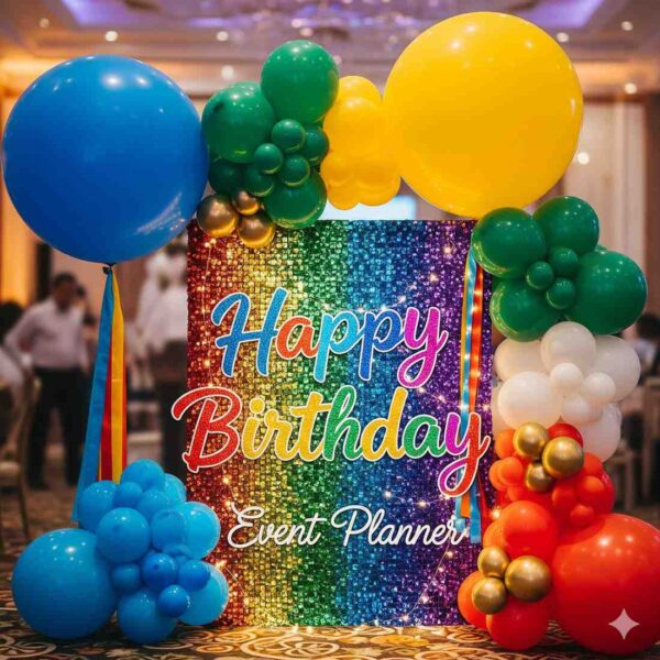 Happy Birthday Colourful Sequin Decoration - Image 10