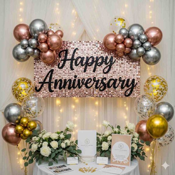 Happy Anniversary Themed Sequin Decor - Image 11