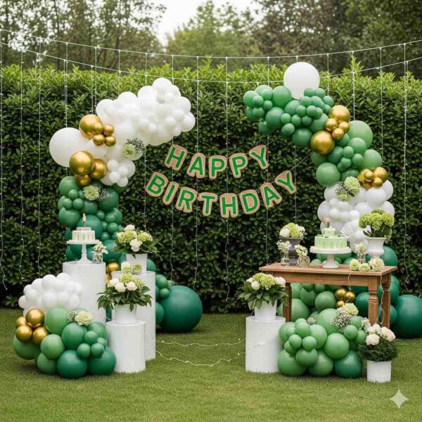 Green Garden Birthday Celebration Decor - Image 16