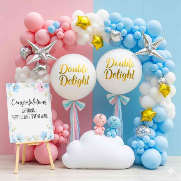 Double Delight Twins Baby Shower Decor - Image 13