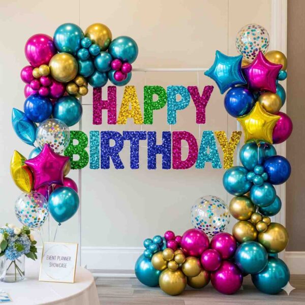 Happy Birthday Colourful Sequin Decoration - Image 11