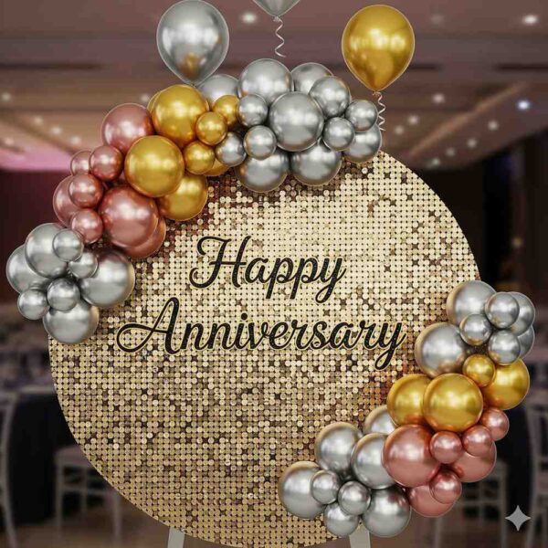 Happy Anniversary Themed Sequin Decor - Image 12