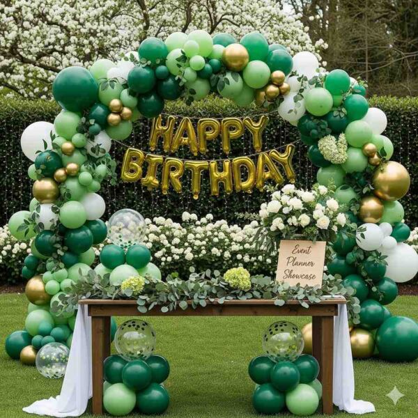 Green Garden Birthday Celebration Decor - Image 11