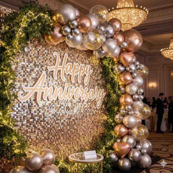 Happy Anniversary Themed Sequin Decor - Image 10