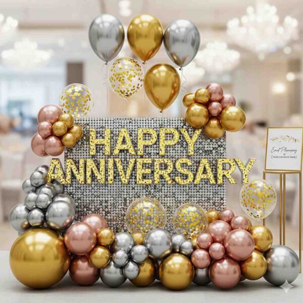 Happy Anniversary Themed Sequin Decor - Image 11