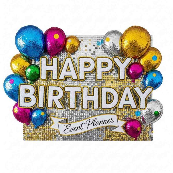 Happy Birthday Themed Sequin Decor - Image 11