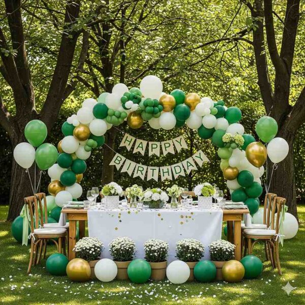 Green Garden Birthday Celebration Decor - Image 17