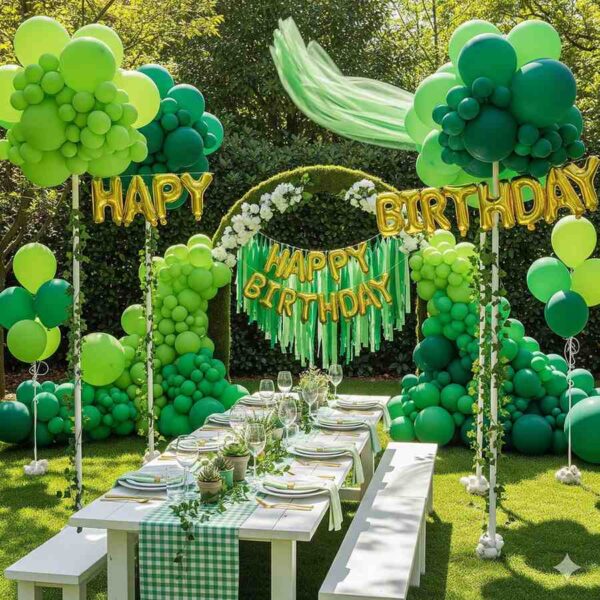 Green Garden Birthday Celebration Decor - Image 18