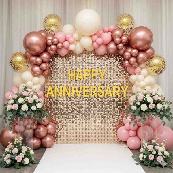 Happy Anniversary Themed Sequin Decor - Image 12