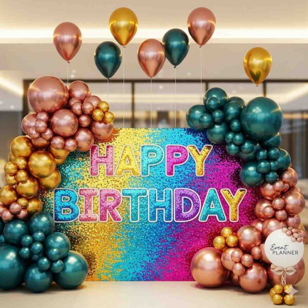 Happy Birthday Colourful Sequin Decoration - Image 12