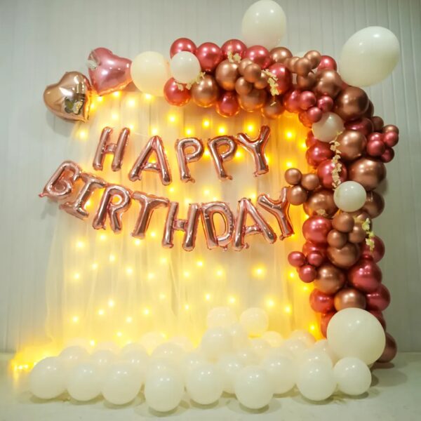 Silver and Black Theme Birthday Room Decor - Image 2