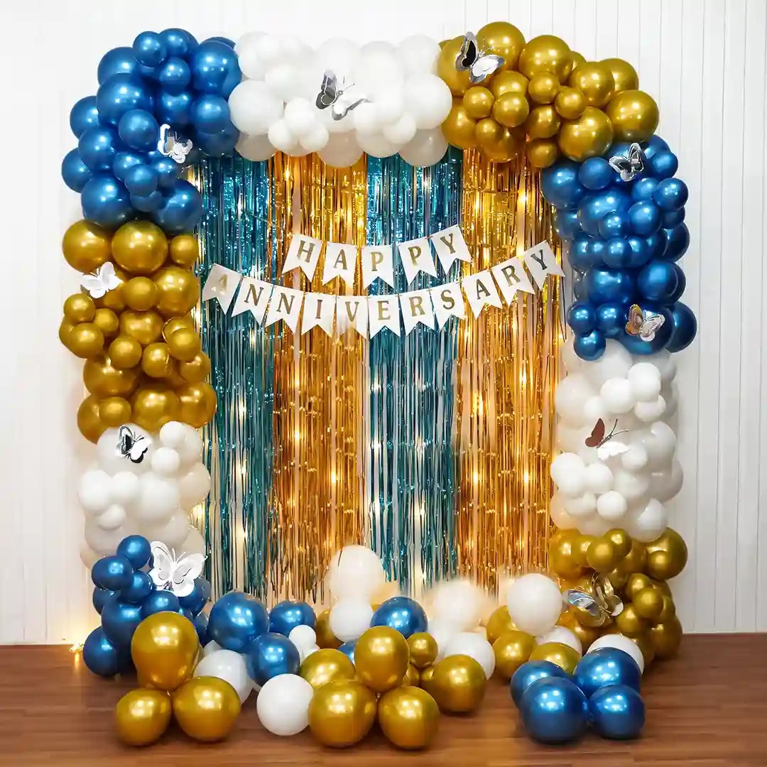 Golden Sky Anniversary Decor
