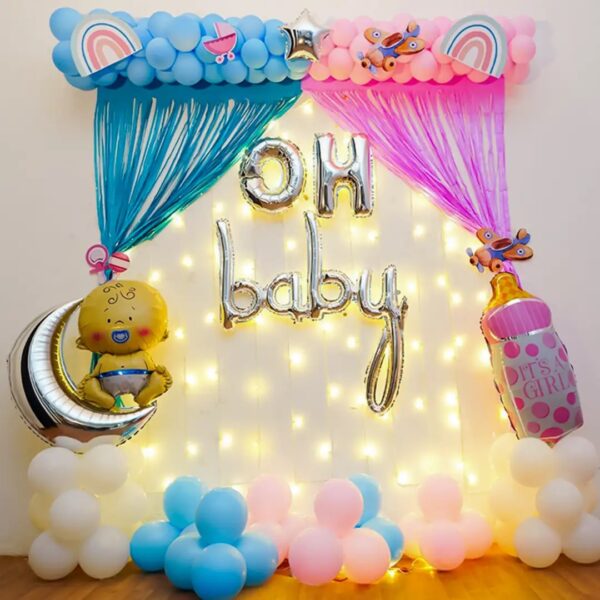 Blue Themed Ring Balloon Bouquet - Image 3