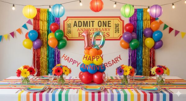 Colorful Themed Anniversary Decor - Image 8
