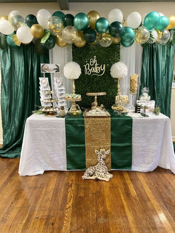 Green and Gold Baby Shower Decor - Image 6