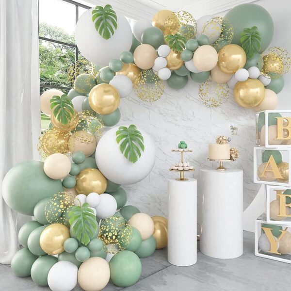 Green and Gold Baby Shower Decor - Image 5