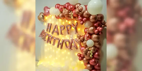 Rose Gold Radiance Birthday Decor - Image 6