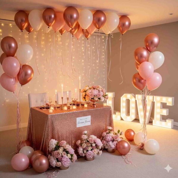 Rose Gold Romance Room Decor - Image 5