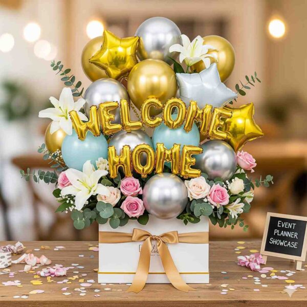 Welcome Home Balloon & Flowers Box - Image 6
