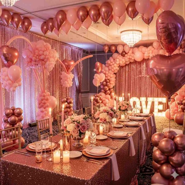 Rose Gold Romance Room Decor - Image 8